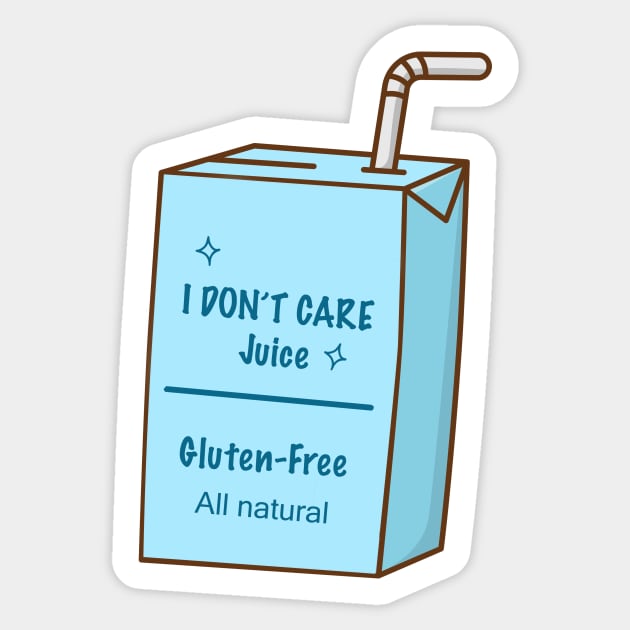 I don't care juice box Sticker by Vintage Dream